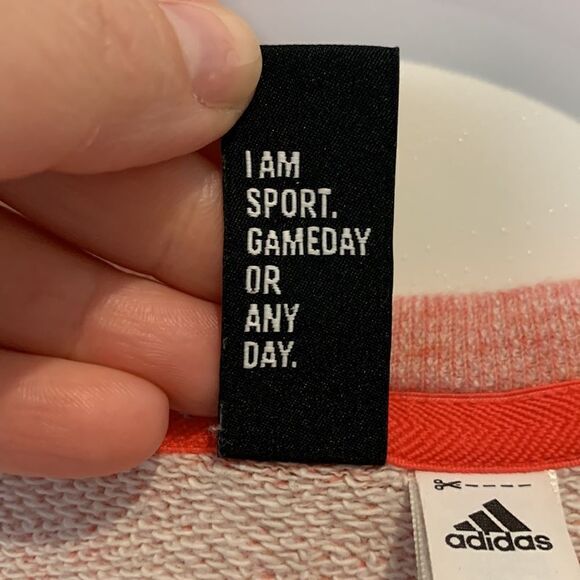 Adidas Sweatshirt Short Sleeve Three Stripe Details Pink Size XL - Picture 9 of 9